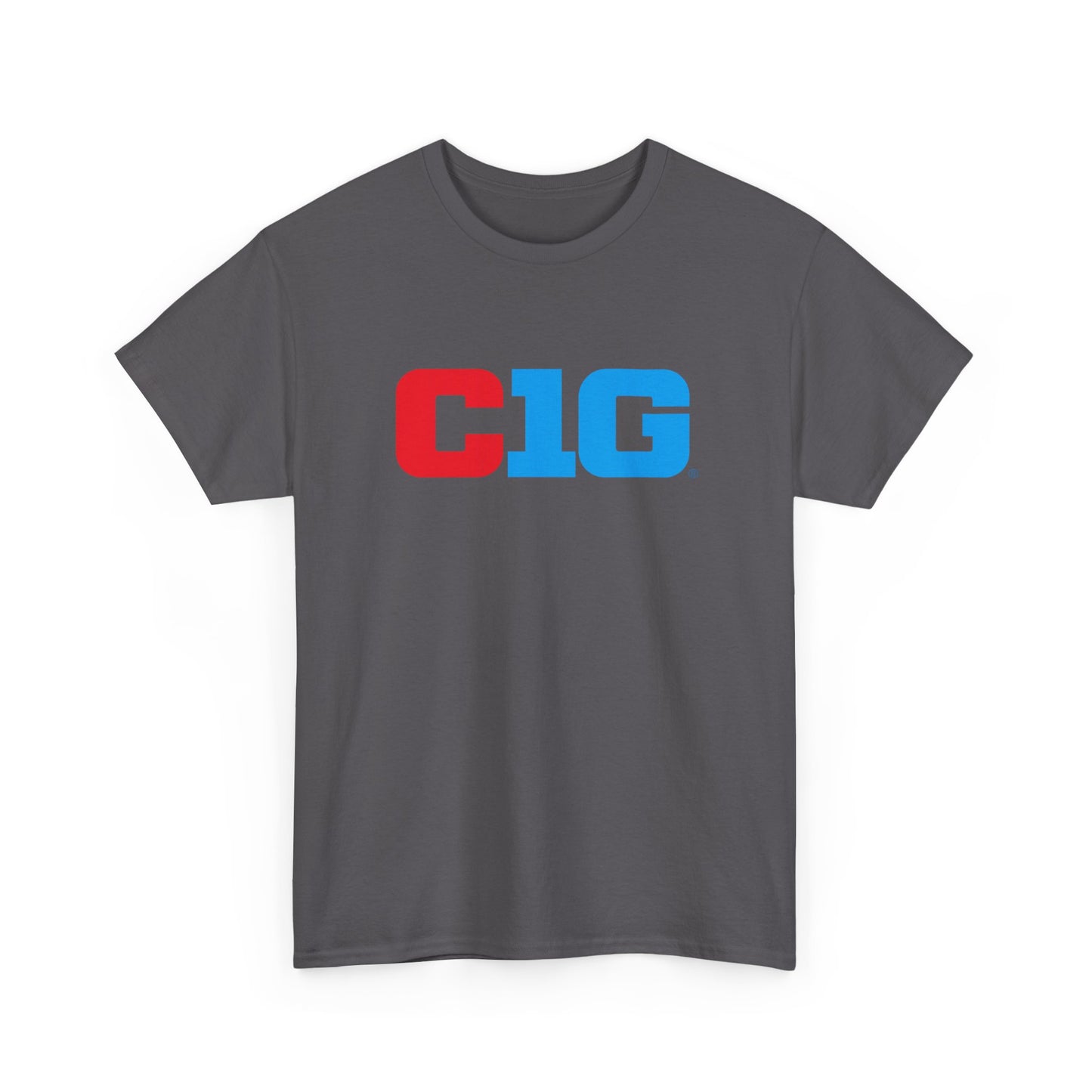 C1G Graphic Tee — Retro Red & Blue Logo T-Shirt
