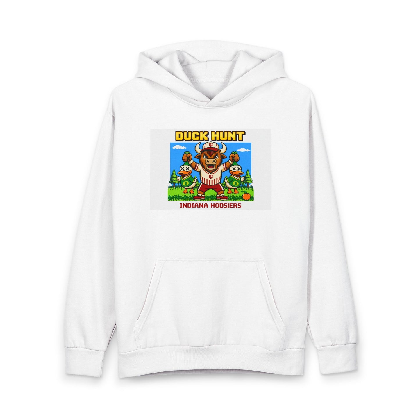 Duck Hunt Hoodie — Retro Indiana Hoosiers Video Game Pullover