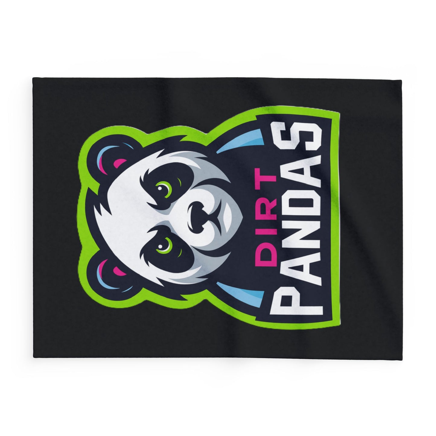 Dirt Pandas Fleece Blanket — Bold Panda Logo Throw for Gamers & Team Fans