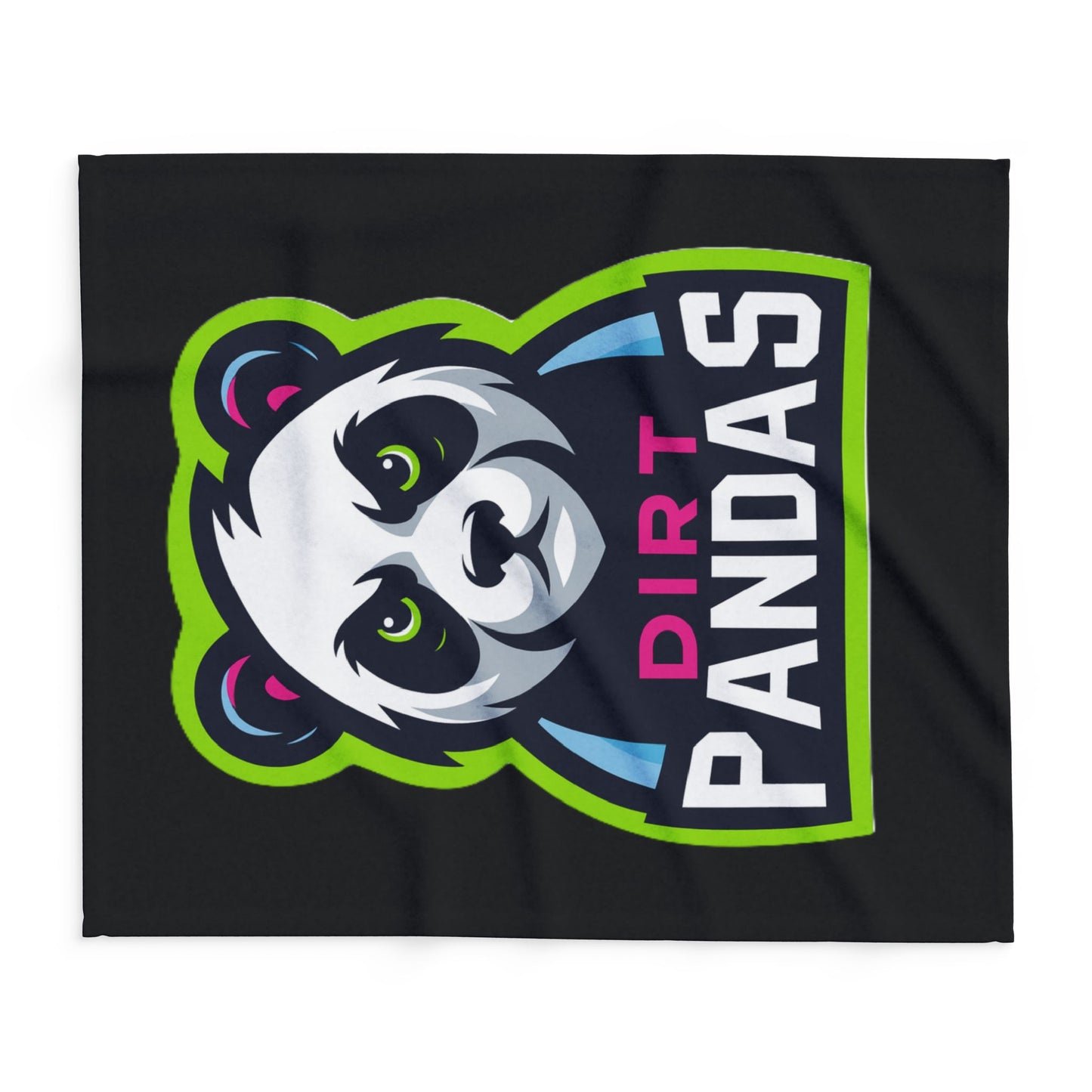 Dirt Pandas Fleece Blanket — Bold Panda Logo Throw for Gamers & Team Fans
