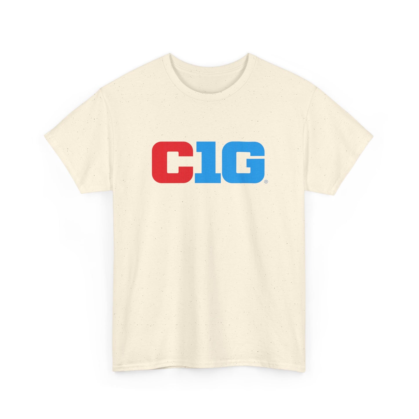 C1G Graphic Tee — Retro Red & Blue Logo T-Shirt