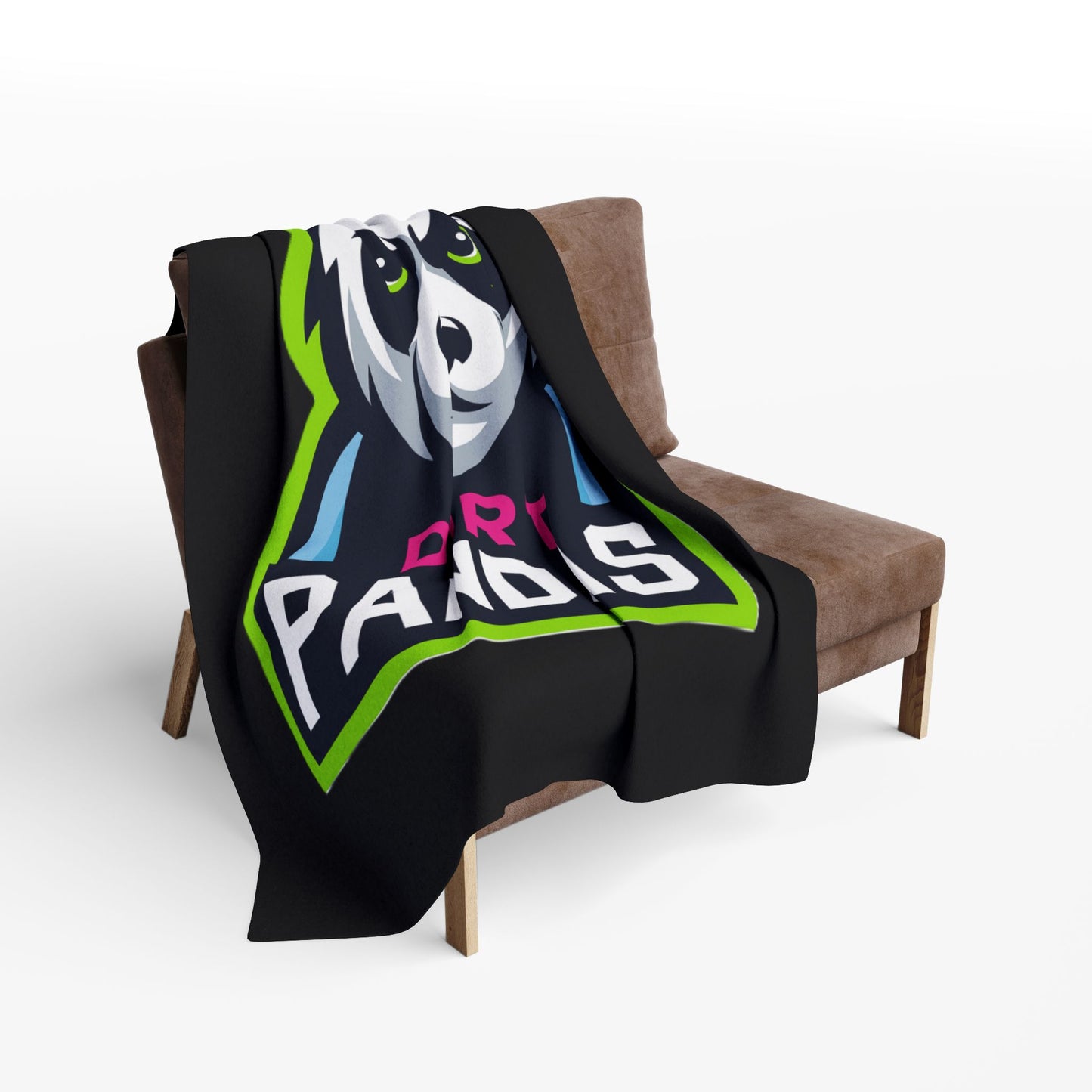 Dirt Pandas Fleece Blanket — Bold Panda Logo Throw for Gamers & Team Fans