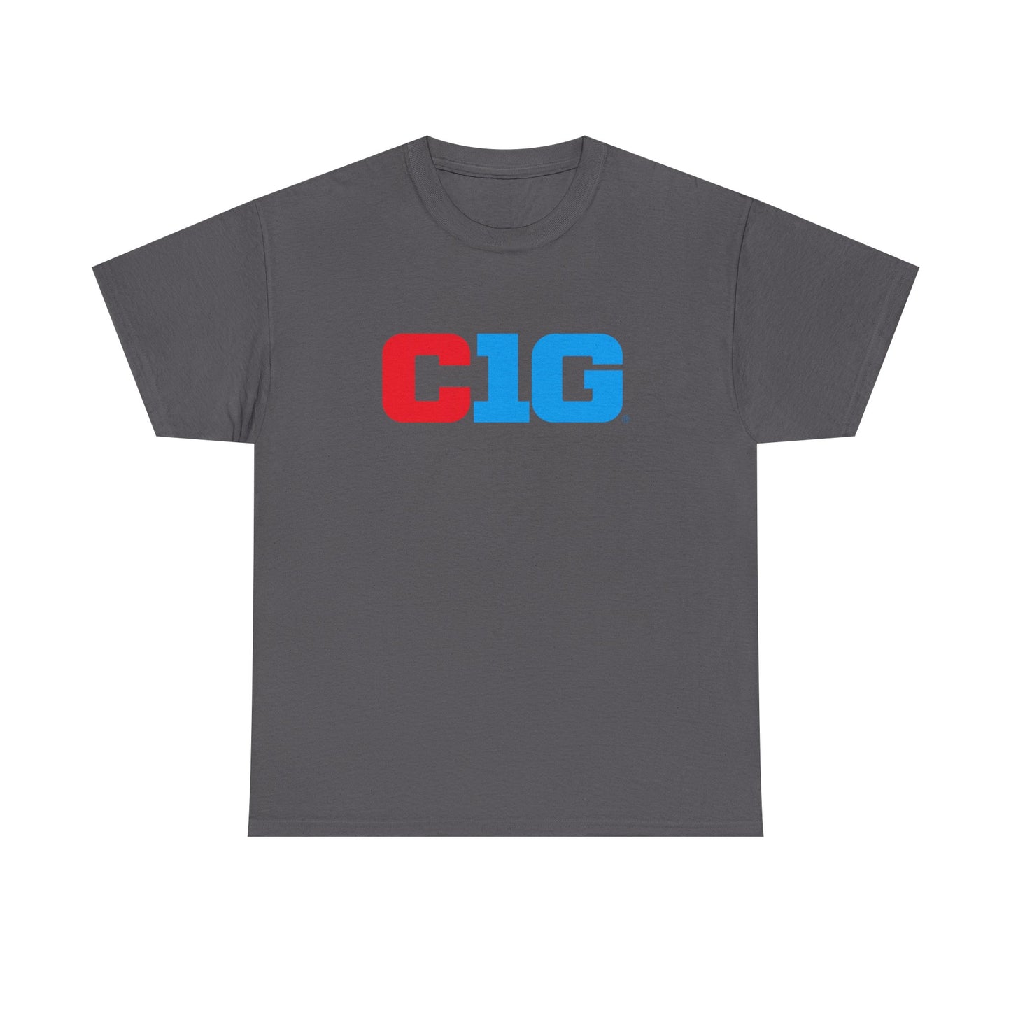 C1G Graphic Tee — Retro Red & Blue Logo T-Shirt