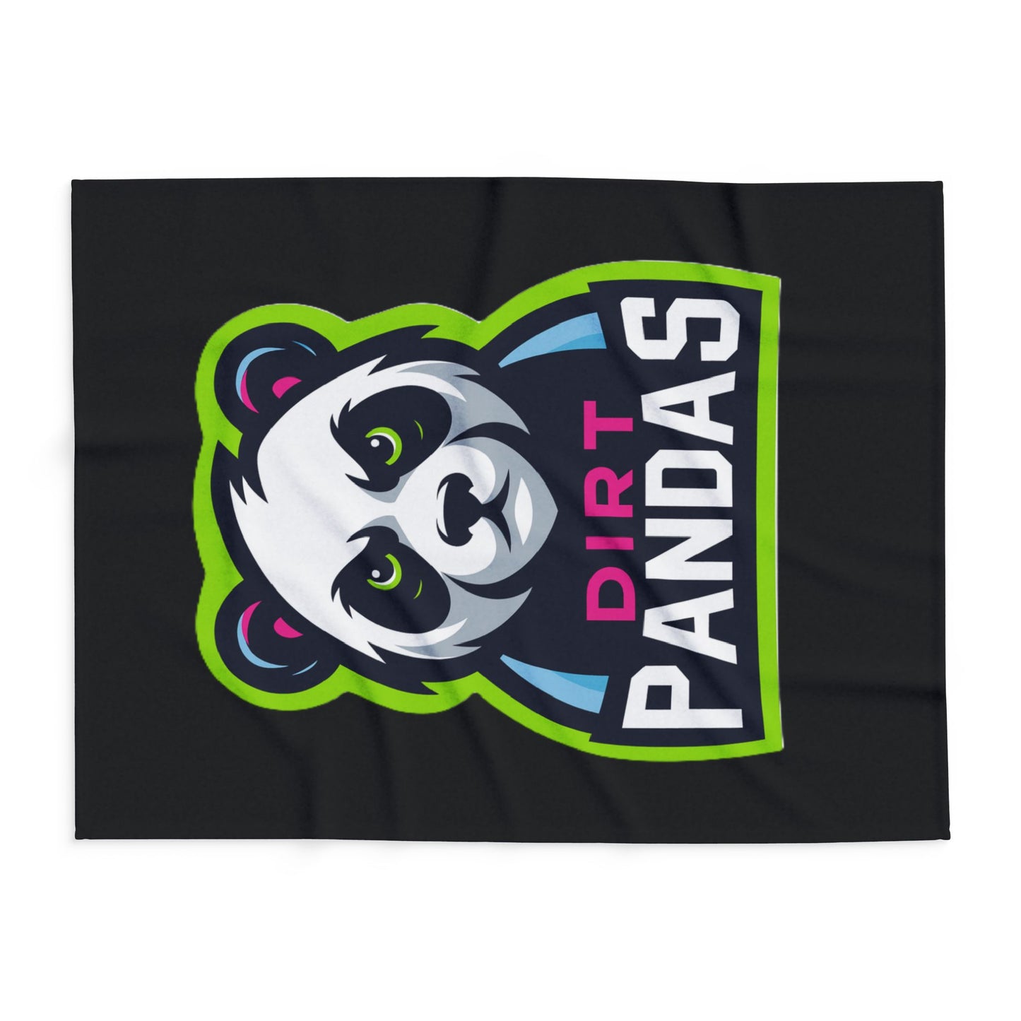 Dirt Pandas Fleece Blanket — Bold Panda Logo Throw for Gamers & Team Fans