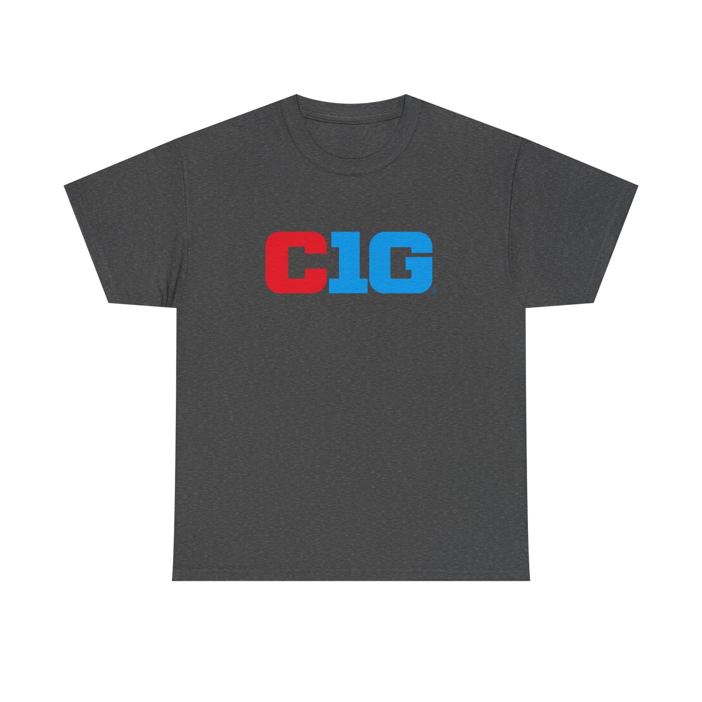 C1G Graphic Tee — Retro Red & Blue Logo T-Shirt