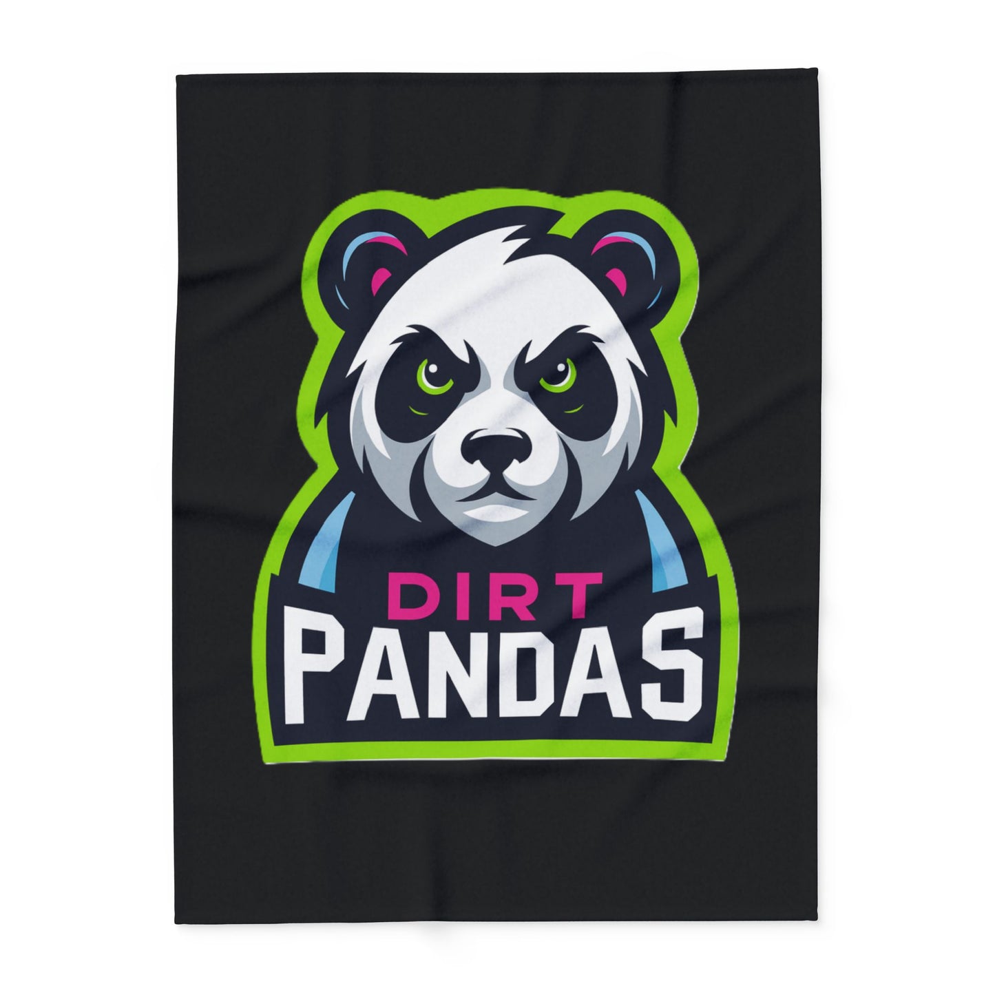 Dirt Pandas Fleece Blanket — Bold Panda Logo Throw for Gamers & Team Fans